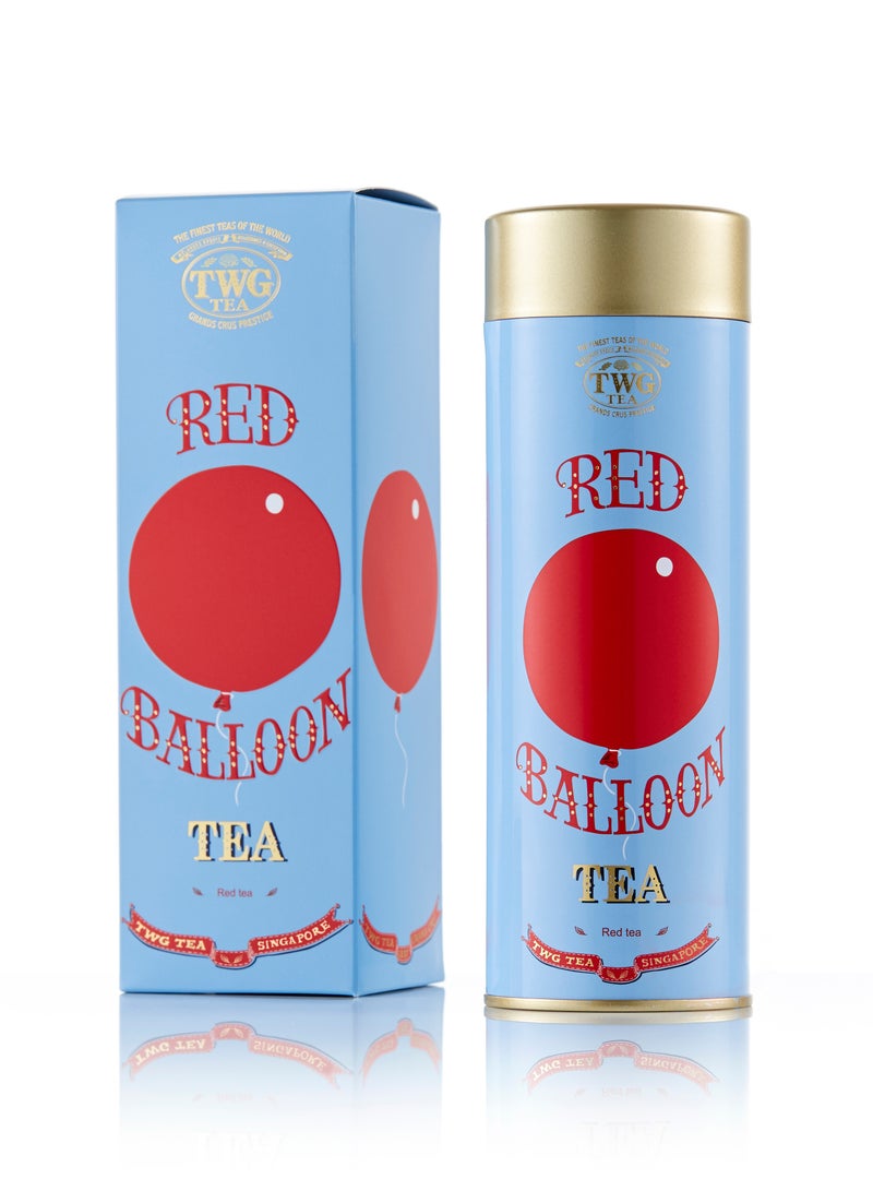 تي دبليو جاي تي شاي ريد بالون (إصدار محدود)، مزيج شاي رويبوس بأوراق سائبة في علبة شاي هوت كوتور، هدية، 100 غرام - Image 1