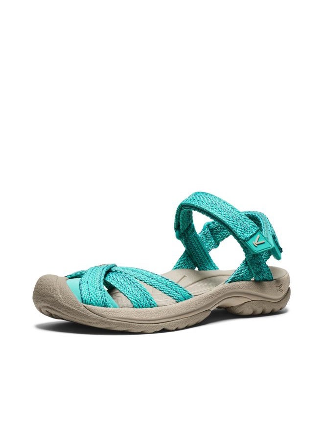 Womens Bali Strap Closed Toe Breathable Adjustable Comfortable Quick Dry, Bright Aqua, 38.5 EU