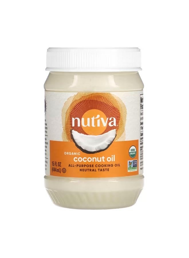 Nutiva All Purpose Cooking Oil Organic Coconut Oil 15 fl oz 444 ml - Image 1