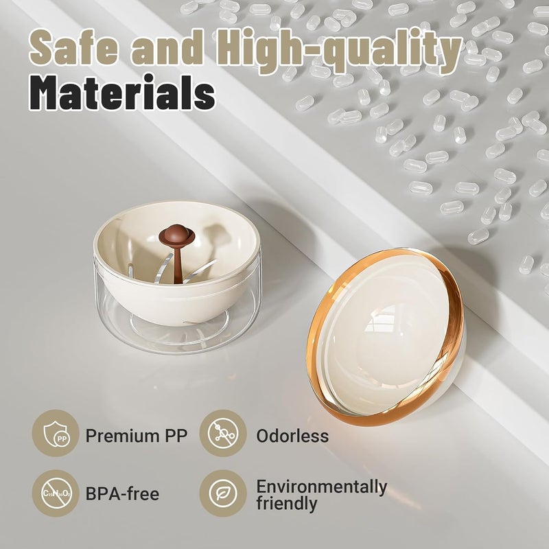 Zikra Denture Case Retainer Cleaner Case, Portable Retainer Case for Travel, Denture Bath Case with Strainer Basket, Denture Cups for Soaking Dentures, Clear Braces, Mouth Guard & Retainers - White - Image 4