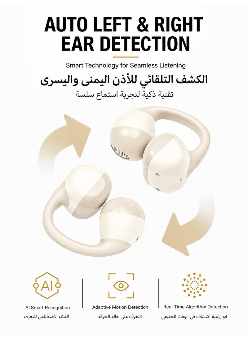 Cooyee سماعات أذن لاسلكية بتصميم مشبك، بلوتوث 6.0، مفتوحة الأذن، للرياضة والعمل والاستخدام اليومي - Image 1