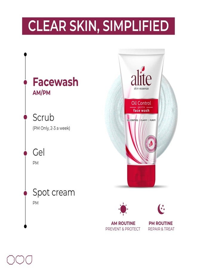 Alite Oil Control Gentle Face Wash | Eliminates Excess Oil, Control Sebum Level | Prevents Acne and Breakouts For Fresh, Purify, and Hydrated Skin Pack of 2 (70g each) - Image 3