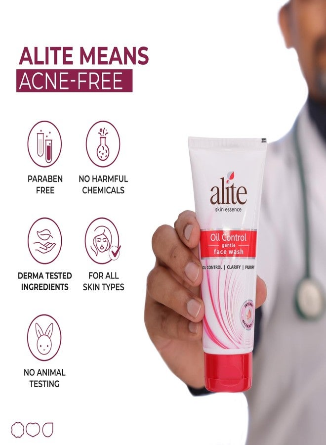 Alite Oil Control Gentle Face Wash | Eliminates Excess Oil, Control Sebum Level | Prevents Acne and Breakouts For Fresh, Purify, and Hydrated Skin Pack of 2 (70g each) - Image 4
