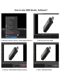 ELTRAZONE USB 2.0 HDMI One-Channel Video Capture Card 1080P HD Live Streaming Recorder Box Black  - Image 2