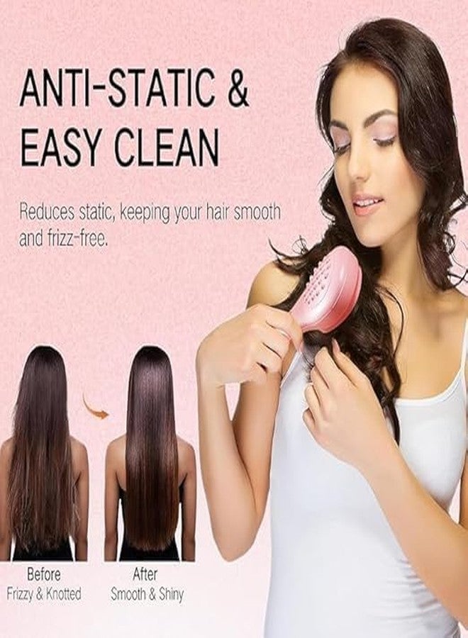 DEV STORE Self-Cleaning Anti-Static Massage Comb, Self Cleaning Hair Brush, Massage Comb For Hair, Retractable Rotary Lift Self-Cleaning Comb, Women's Hair Styling Tool (multicolor) (Pack of 1) - Image 3