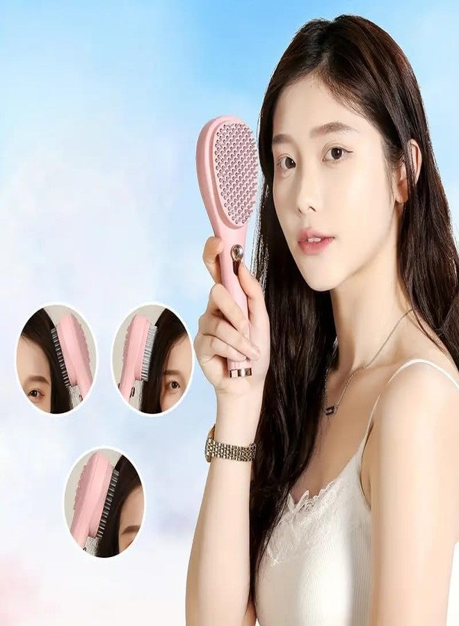DEV STORE Self-Cleaning Anti-Static Massage Comb, Self Cleaning Hair Brush, Massage Comb For Hair, Retractable Rotary Lift Self-Cleaning Comb, Women's Hair Styling Tool (multicolor) (Pack of 1) - Image 2