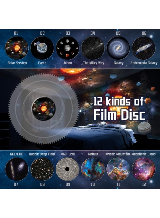 TIGER Galaxy Night Light Projector with 360° Auto-Rotation, 6-in-1 Planetarium Star Projector for Kids Bedroom, Colorful Nebula Effects & Soft Night Light for Sleep, Relaxation & Room Decoration - Image 4