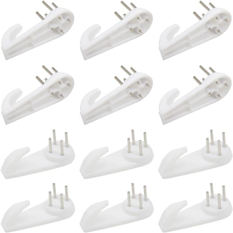 Hocansen 20 PCS Picture Hanging Hooks Plastic Invisible Nail Hangers Concrete Wall Hooks Hardwall Picture Hangers Picture Hook for Photo Frame Decorations (XK-SL/50x20x10mm) - Image 1