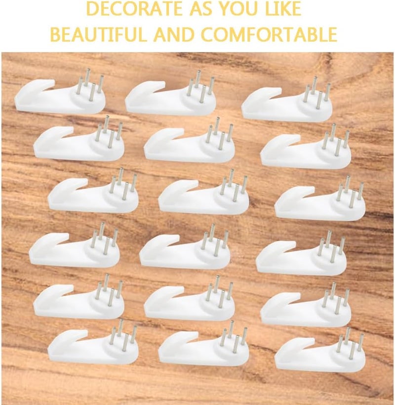 Hocansen 20 PCS Picture Hanging Hooks Plastic Invisible Nail Hangers Concrete Wall Hooks Hardwall Picture Hangers Picture Hook for Photo Frame Decorations (XK-SL/50x20x10mm) - Image 5