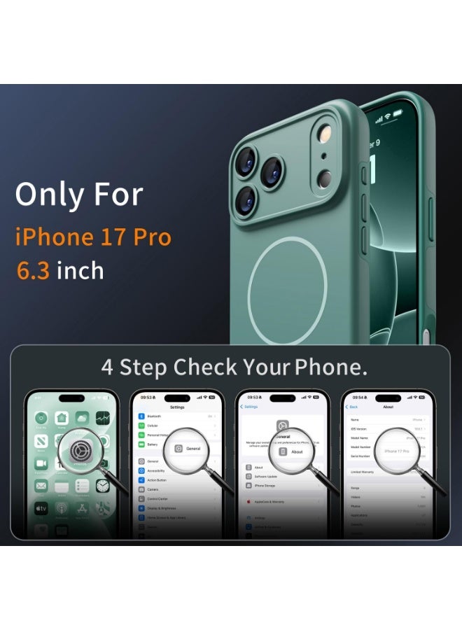 أكاليكس جراب iPhone 17 Pro رفيع من السيليكون السائل المقاوم للصدمات لهاتف iPhone 17 Pro مع بطانة من الألياف الدقيقة ناعمة الملمس ومضادة للخدش وحواف مرتفعة لحماية عدسة الكاميرا لهاتف iPhone 17 Pro مقاس 6.3 بوصة - Image 3