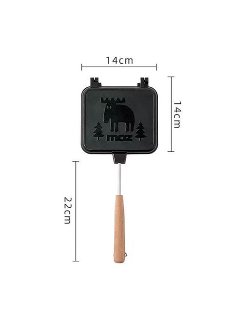 Sandwich Baking Pan Double-sided Frying Pan Baking Pan Bread Toast Mold Non-stick Double-sided Frying Pan Steak Pan Breakfast Pan-Specifications:Elk Sandwich Clip
