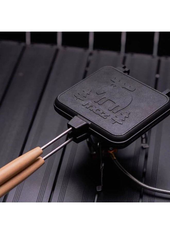 Generic - Sandwich Baking Pan Double-sided Frying Pan Baking Pan Bread Toast Mold Non-stick Double-sided Frying Pan Steak Pan Breakfast Pan-Specifications:Elk Sandwich Clip - Image 1