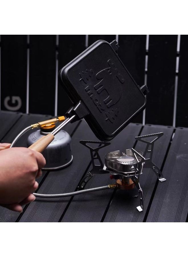 Generic - Sandwich Baking Pan Double-sided Frying Pan Baking Pan Bread Toast Mold Non-stick Double-sided Frying Pan Steak Pan Breakfast Pan-Specifications:Elk Sandwich Clip - Image 1