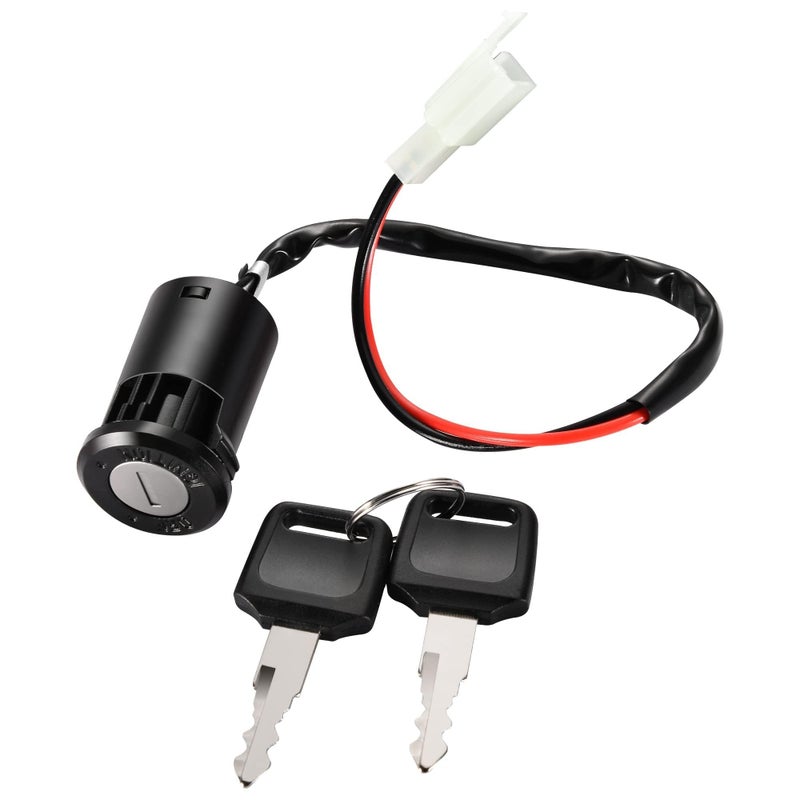 WOOSTAR 2 Wire Ignition Key Switch On Off 2 Position Replacement for 50cc 70cc 90cc 110cc 125cc 150cc 200cc 250cc Electrical Scooter Go Cart ATV 4 Wheeler Quad
