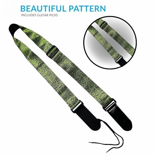 IMAGINEA Electric Guitar Strap/Belt with Leather End for Acoustic Guitar (Hacker) - Image 3