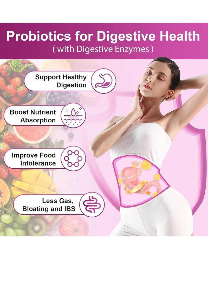 Probiotic Live Women's Probiotic, 90 Capsule 100 Billion CFU 6 Strains, with Organic Prebiotics Cranberry, Digestive Immune, Shelf Stable, Delayed Release, No Soy Gluten Dairy - Image 2