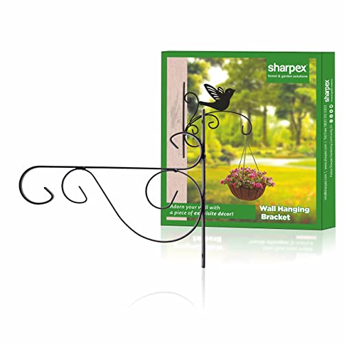 Sharpex Wall Mounted Metal Bracket | Decorative Wall Hook Plant Hanger for Hanging Pots, Bird Feeders, Flower Baskets, Planters, Lanterns, Lamps, and Wind Chimes for Indoor/Outdoor Use (Black, 4 Pc) - Image 5