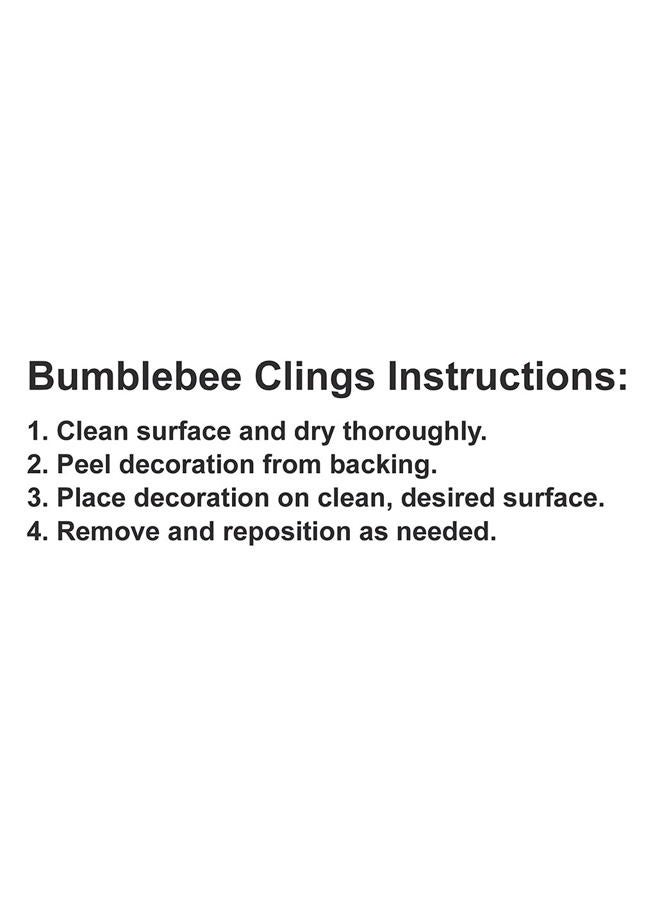 Beistle Bumblebee Clings 1 Sheet Spring and Summer Window Decorations, 12" x 17", Black/Yellow/White/Orange - Image 4