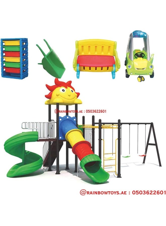 Rainbow Toys The Best Backyard Multifunctional Easy Climber, Outdoor Slide and Swing Sets for Children Activities - Image 2