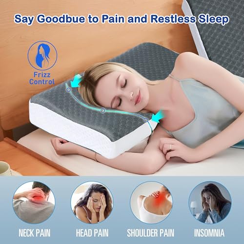 RD TREND® Orthopedic Memory Foam Pillow Set of 1 – Cool Gel Cervical Support for Neck & Shoulder Pain | Medium Firm Pillow for Back, Side & Stomach Sleepers – 14x22 Inches Size - Image 5