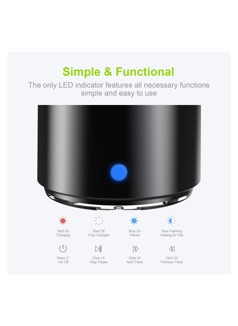Portable Bluetooth Speaker with Custom Bass Radiator Brief Design IP67 Waterproof Perfect Mini Speaker for Shower Room Bike Car