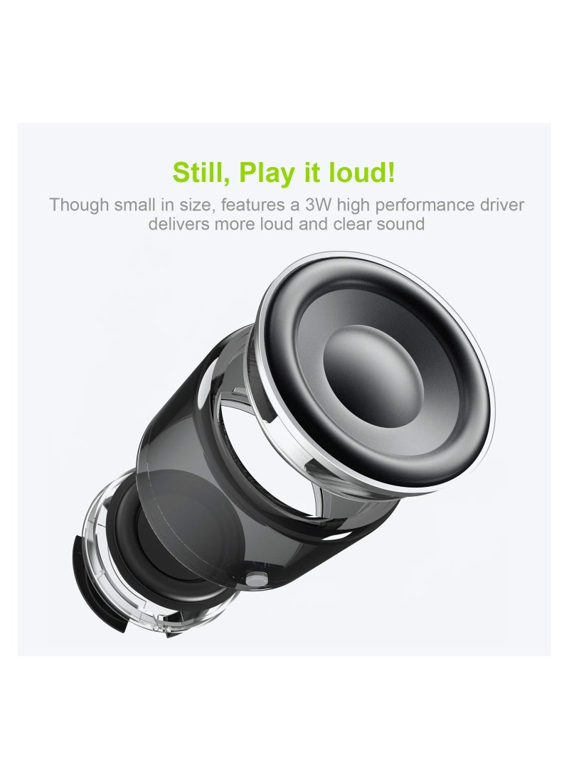 Portable Bluetooth Speaker with Custom Bass Radiator Brief Design IP67 Waterproof Perfect Mini Speaker for Shower Room Bike Car