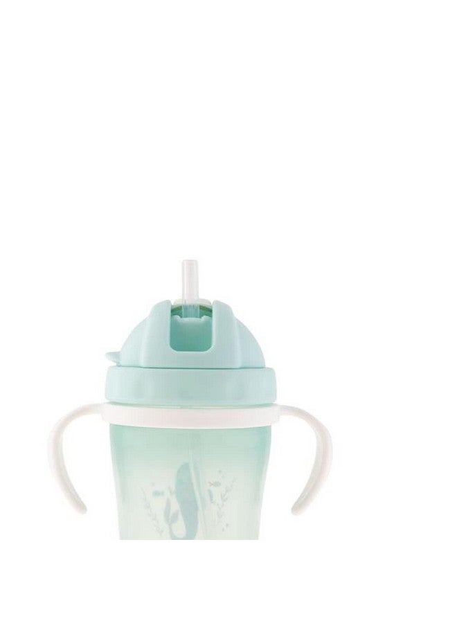 Stephen Joseph Straw Cups, Transition Straw Cup with Removable Handles, Flip-Top Straw Spill Free Baby Sippy Cup, Soft Straw Cup - 5oz, Mermaid - Image 3