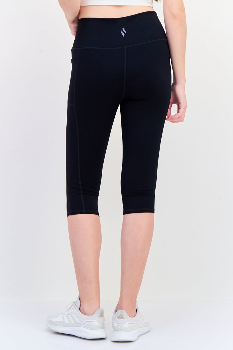 SKECHERS سراويل رياضية نسائية ملائمة للتدريب 3/4، سوداء - Image 4