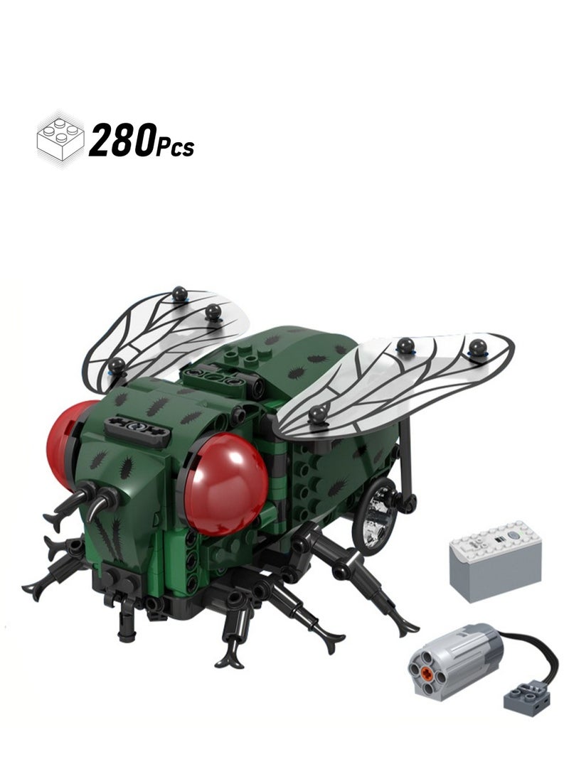 Electric Fly 280pcs Model Set Building Blocks Creative Diy Simulation Collection Building Assembly Toys Children'S Gifts Home Decorations  - Image 1