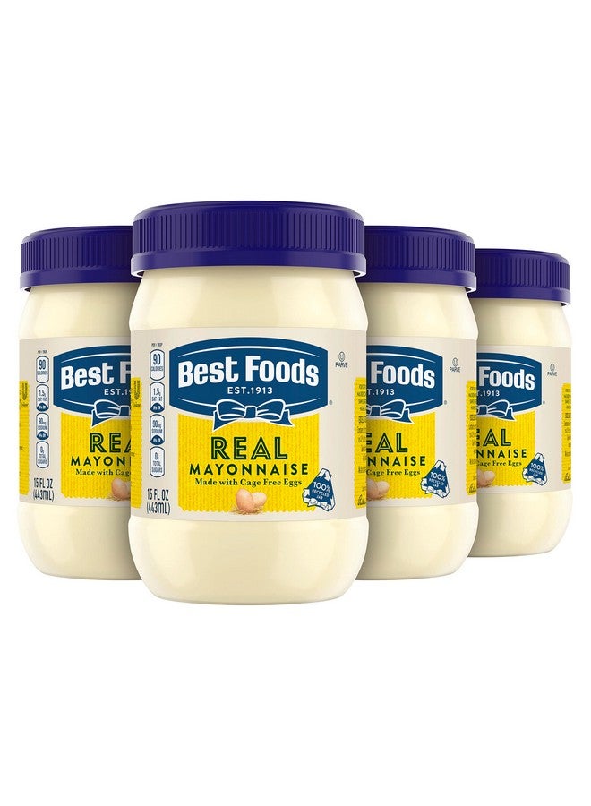BEST FOODS Best Foods Real Mayonnaise Creamy Condiment for Simple Meals Mayonnaise Sandwich Spread 15 oz, Pack of 4 - Image 1
