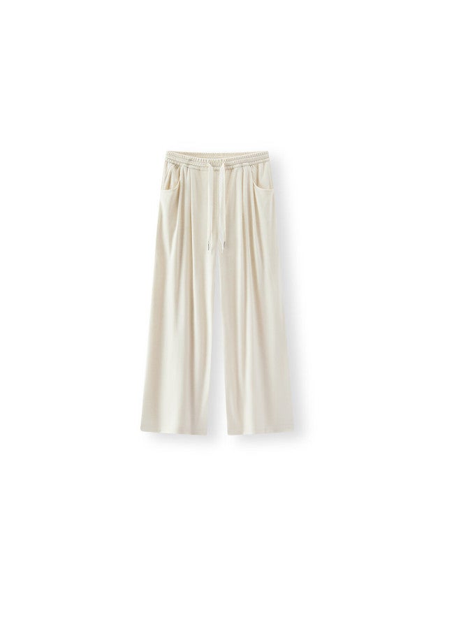 Semir Women's Casual Spring Pleated Elastic Waist Lace Wide Leg Pants  109126127002 - Image 5