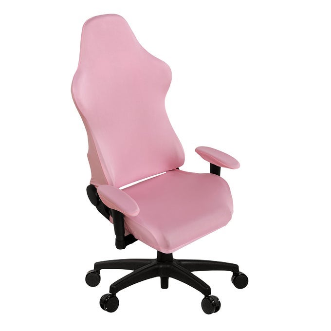 GAMING CHAIR COVERS STRETCH WASHABLE COMPUTER CHAIRS SLIPCOVERS FOR ARMCHAIR SWIVEL CHAIR GAMING CHAIRSCOMPUTER BOSS CHAIR PINK XLARGE
