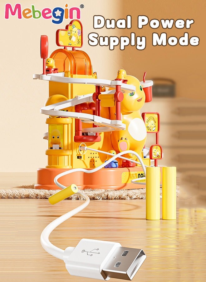 MEBEGIN Cartoon Dragon Climbing Toy with Lights and Music, Electric Climbing Stairs and Tracks Playset, Race Track Toy Set with Automatic Ladder and Gravity Sliding, Slide Toy Set, 2 AA Batteries Required(Not Included), Ideal Gift for Kids Aged 3+  - Image 5