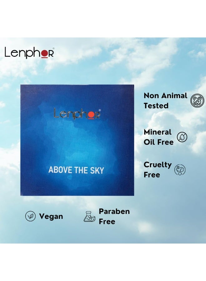 Lenphor Eye Shadow 9 in 1 Palette - Above The Sky Matte Shimmer Glitter Pressed | All Highly Pigmented Blending Powder with Gorgeous Pearls 10.8 gm - Image 2