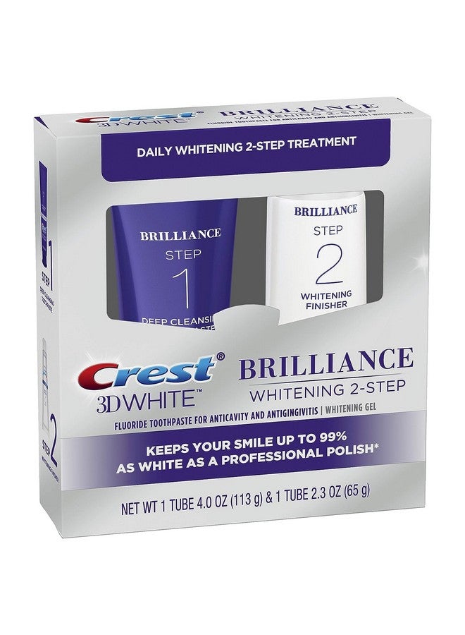 Crest Rest 3D White Brilliance 2 Step Kit Deep Clean Toothpaste (4Oz) + Teeth Whitening Gel (2.3Oz) - Image 1