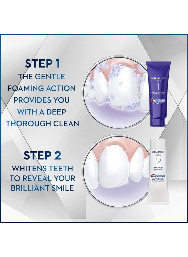 Crest Rest 3D White Brilliance 2 Step Kit Deep Clean Toothpaste (4Oz) + Teeth Whitening Gel (2.3Oz) - Image 5