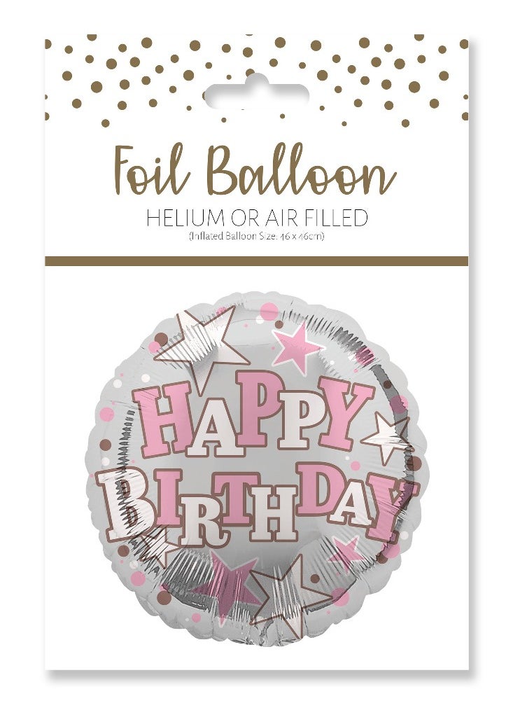 EuroWrap - Happy Birthday Female Foil Balloon 45.7cm - Perfect for Celebrations Like Birthdays and Decor. - Image 1