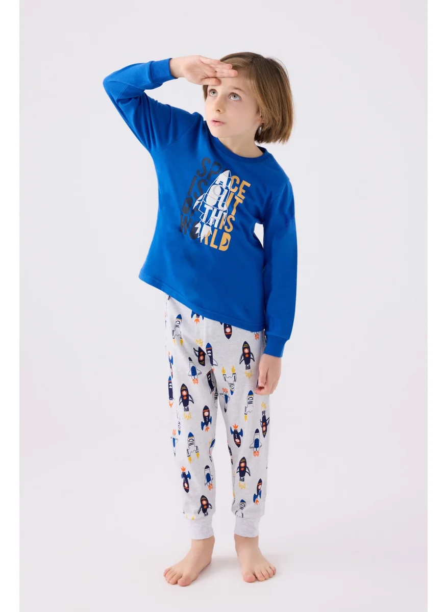 روليبولي Boy Blue Long Sleeve Pajama Set