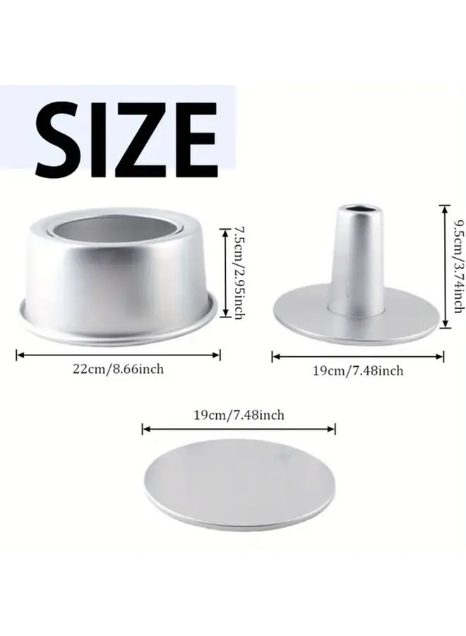 1 Set Heavy Duty 8 Inch Round Angel Food Cake Pan With Removable Loose Bottom For Cheesecakes Layer Cakes Pizzas Even Heat Distribution Durable Anodized Aluminum For Home Kitchen And Catering Use - Image 3