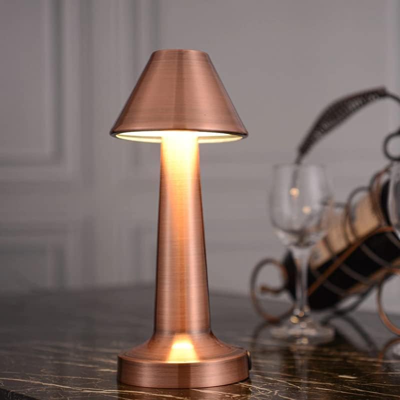 YORWAN Portable LED Table Lamp3 Color Touch Sensor Rechargeable and Dimmable Wireless Desk Lamp for Coffee Tables Restaurants3Levels Brightness Room Decor Table Lamp Rose Gold - Image 3