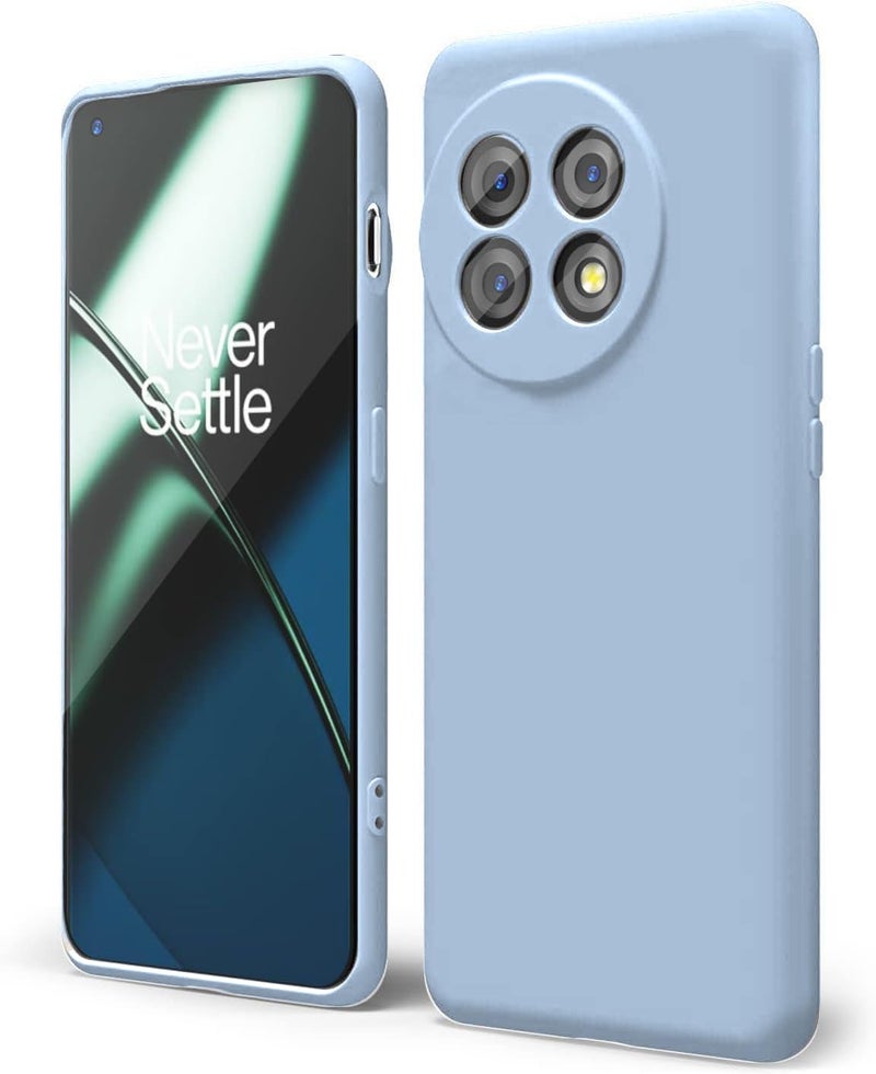 DIZORO Compatible with Oneplus 11R 5G Back Cover with Upgraded Square Edges for Camera Protection Shockproof Flexible Matte Liquid Silicone Mobile Phone Case (Carolina) - Image 1