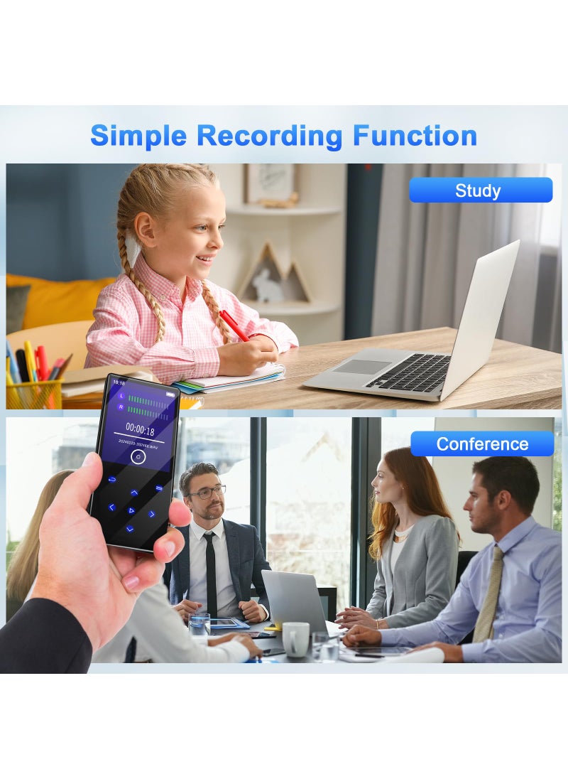 Gueray Gueray 128GB MP3 Player Bluetooth HiFi Sound MP3 Players with Speakers Support FM Radio Voice Recorder TF Card Digital Music Player  - Image 5