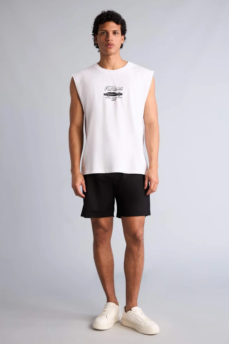 DeFacto Fast &amp; Furious Boxy Fit Printed Tank Top