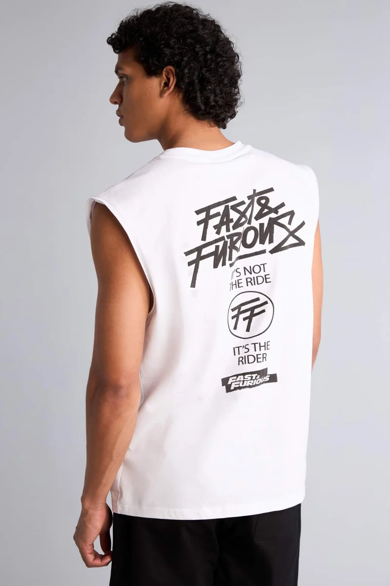DeFacto Fast &amp; Furious Boxy Fit Printed Tank Top