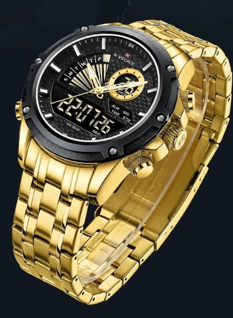 Naviforce Watch For Men NF9205-G-B