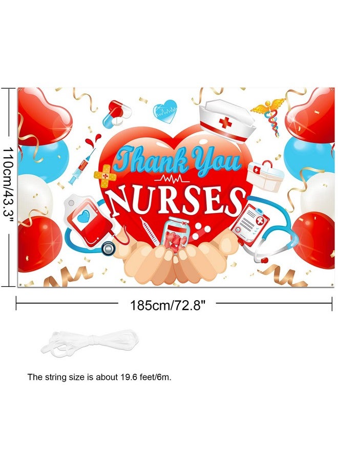 HOWAF - Nurse Appreciation Week Banner Decorations Thank You Nurse Backdrop For Nursing Day Party Decorations Happy National Nurses Week Banner For Medical Doctor Nursingrn Graduation Party Decorations - Image 1