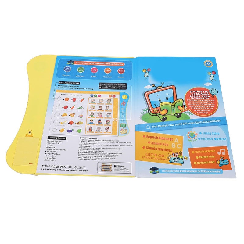 Interactive Educational Sound Book for Kids Safe Plastic Learning Tool 10.24x8.66in - Image 3
