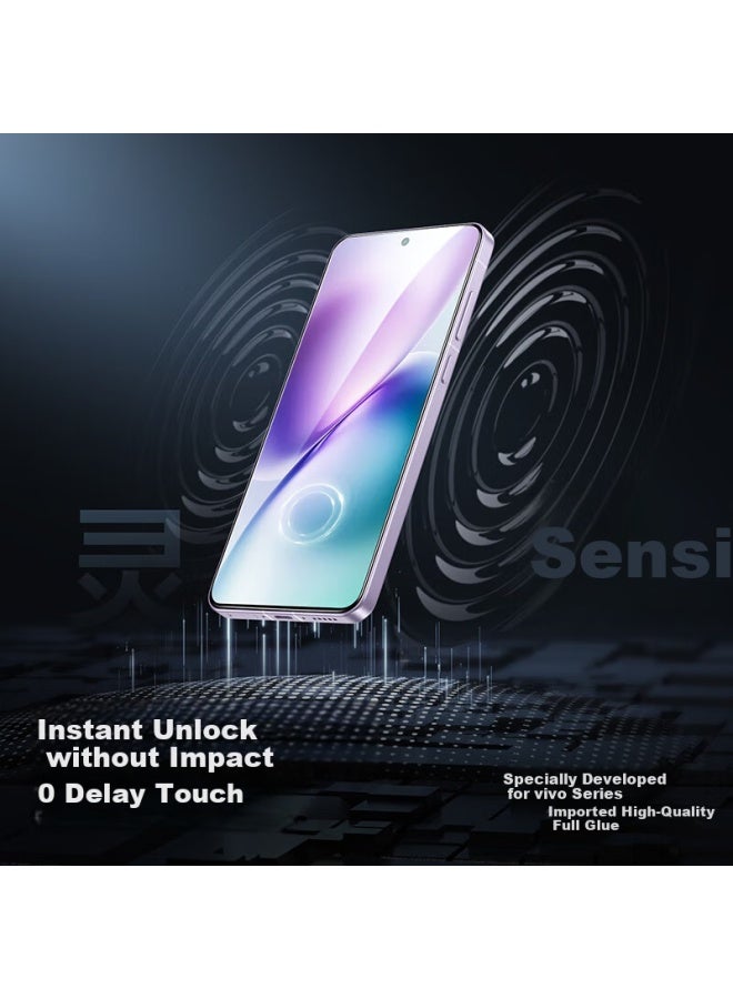 SmartDevil Shanmo Tempered Glass Screen Protector For Vivo X200s, High Definition Full Glass Anti-explosion, Anti-drop, Anti-fingerprint Screen Protector For Vivo Phones, No White Edges, 2 Pieces Set + Tool - Image 4
