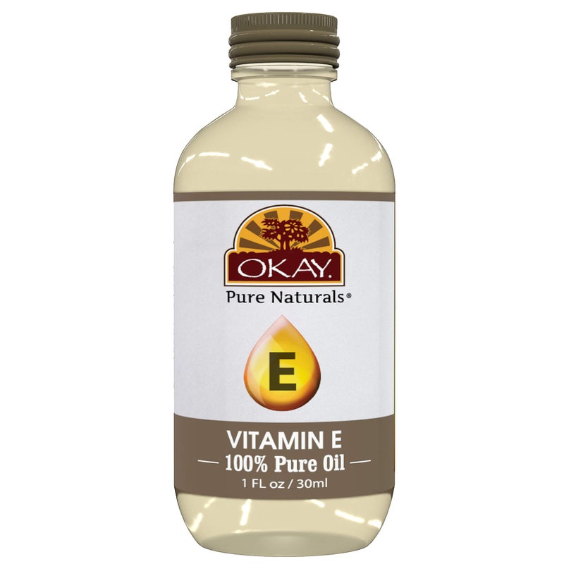 Okay Vitamin E Oil For All Hair Textures & Skin Types, All Natural, 1 Fl Oz - Image 1