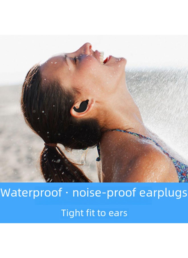 Generic - [Arrival] Soundproof Earplugs Anti-noise Sleep Earplugs Anti-water Silicone Earplugs Swimming Earplugs Factory-Color:Transparent Small Square Box (earplug Color Remarks) - Image 1
